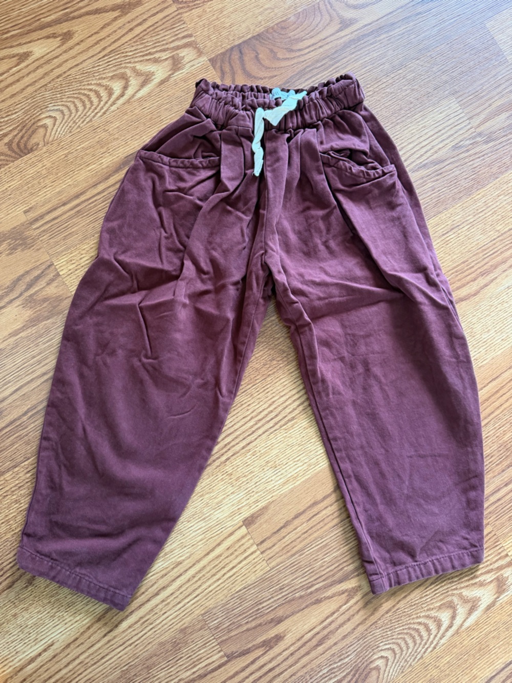 Zara Kids Maroon Drawstring Joggers